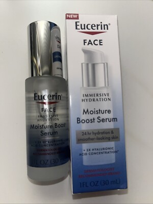 Eucerin Moisture Boost Serum 3x Hyaluronic Acid Concentration 24Hr Hydration 1oz