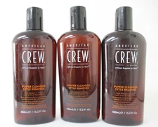 AMERICAN CREW POWER CLEANSER STYLE REMOVER SHAMPOO 15.2 OZ (LOT OF 3)