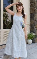 Casual Women's Sleeveless Stripe Knee High Dress Summer A line Dress Plus size