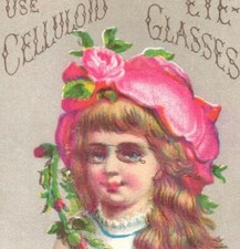 1870s-80s Celluloid Eye-Glasses Adorable Child P226