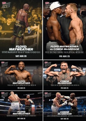 2017 TOPPS NOW FLOYD MAYWEATHER McGREGOR COMPLETE 5 CARD SET + GOLD MM1-MM5