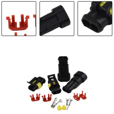 10x /Set Mit Amp Tyco 2Pin 12V Wasserfest Draht Verbinder Stecker Kabel Billig