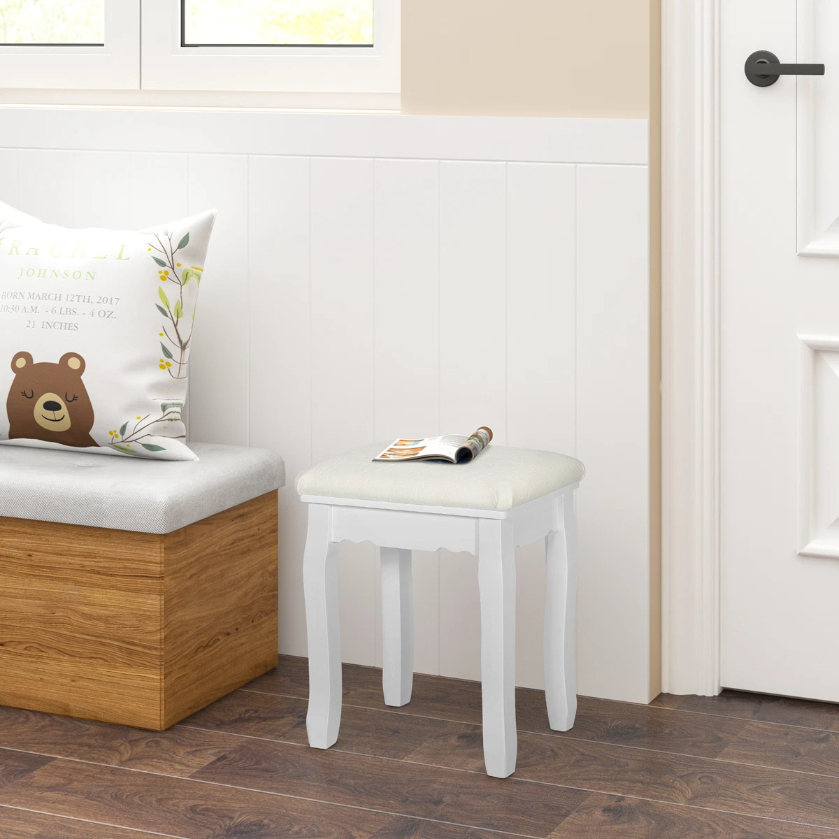 Dressing Table Stool Makeup Bench Chair Soft Padded Cushion Seat Vanity Chair