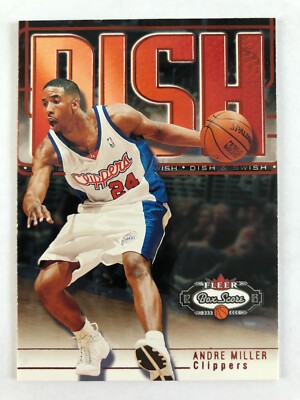 2002-03 Fleer Box Score Dish & Swish Andre Miller #3 Clippers