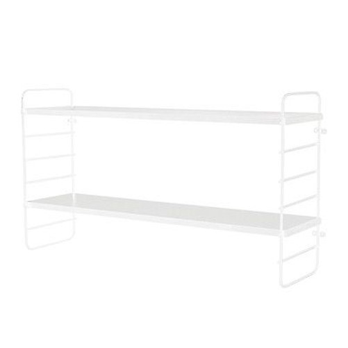 Bloomingville Regal White 65 Cm Wall Shelf Metal 2 MDF Soils Border for