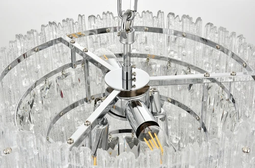 EMILIA 4 LIGHTS 15" CHROME CHANDELIER BY ELELEGANT LIGHTING, 1780D15C - Picture 6 of 7