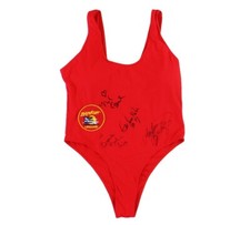 Baywatch Cast Signed Baywatch Red Bathing Suit with 4 Signatures