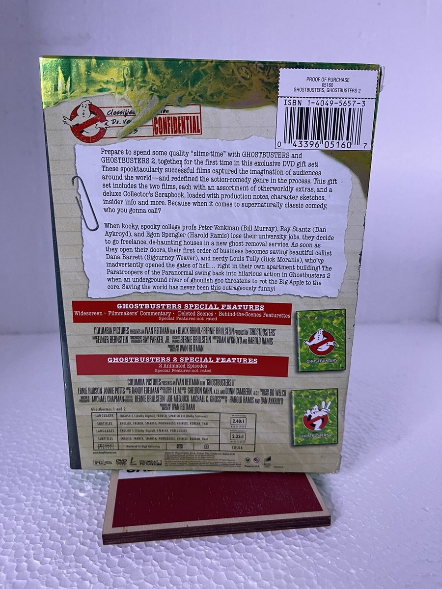 Ghostbusters 1 and 2 Double Feature Gift Set w/book dvd box set