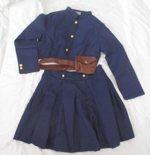 Cosplay Anime Manga School Girl Pleated Skirt Blue Uniform 4 Pieces Large