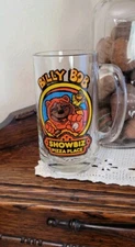 Vintage Billy Bob Show Biz Pizza Place Glass Cup Stein Mug W/ Handle 1980s