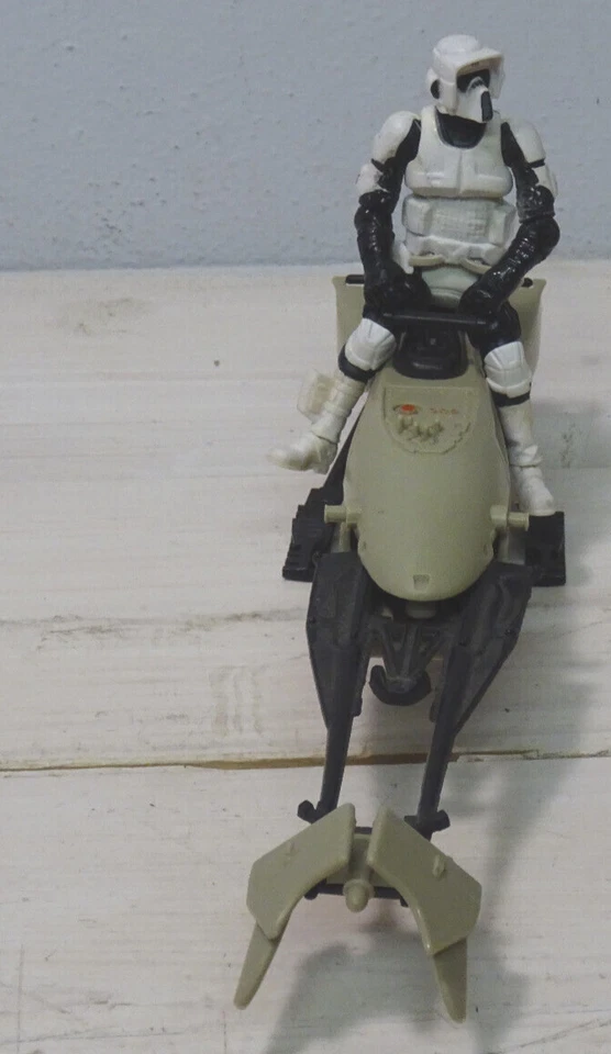 Star Wars Vintage Speeder Bike Lucas Film 1983 + Biker Scout Kenner 2005 loose - Immagine 4 di 4