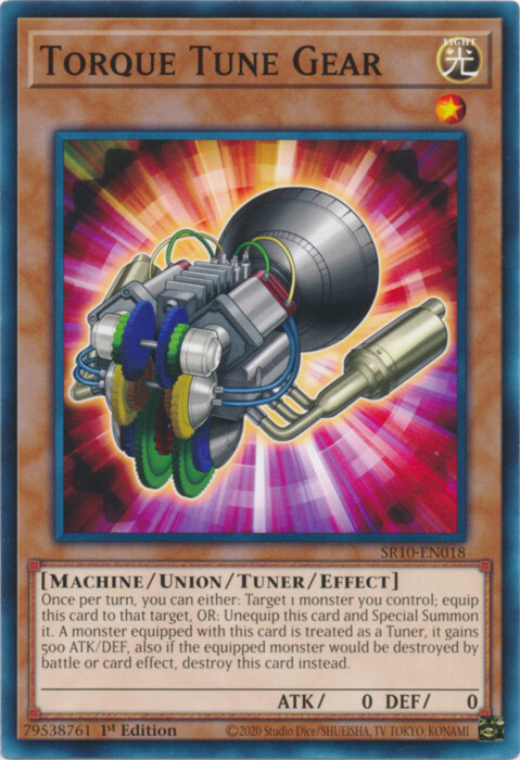 Yu-Gi-Oh! Torque Tune Gear SR10-EN018 Common 1st Edition – Machina Mayhem Support Card - View #2