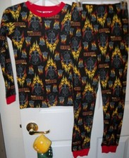 Darth Vader Star Wars Black 2 Piece Set Long Pajama PJ Boys Size 6 NWT
