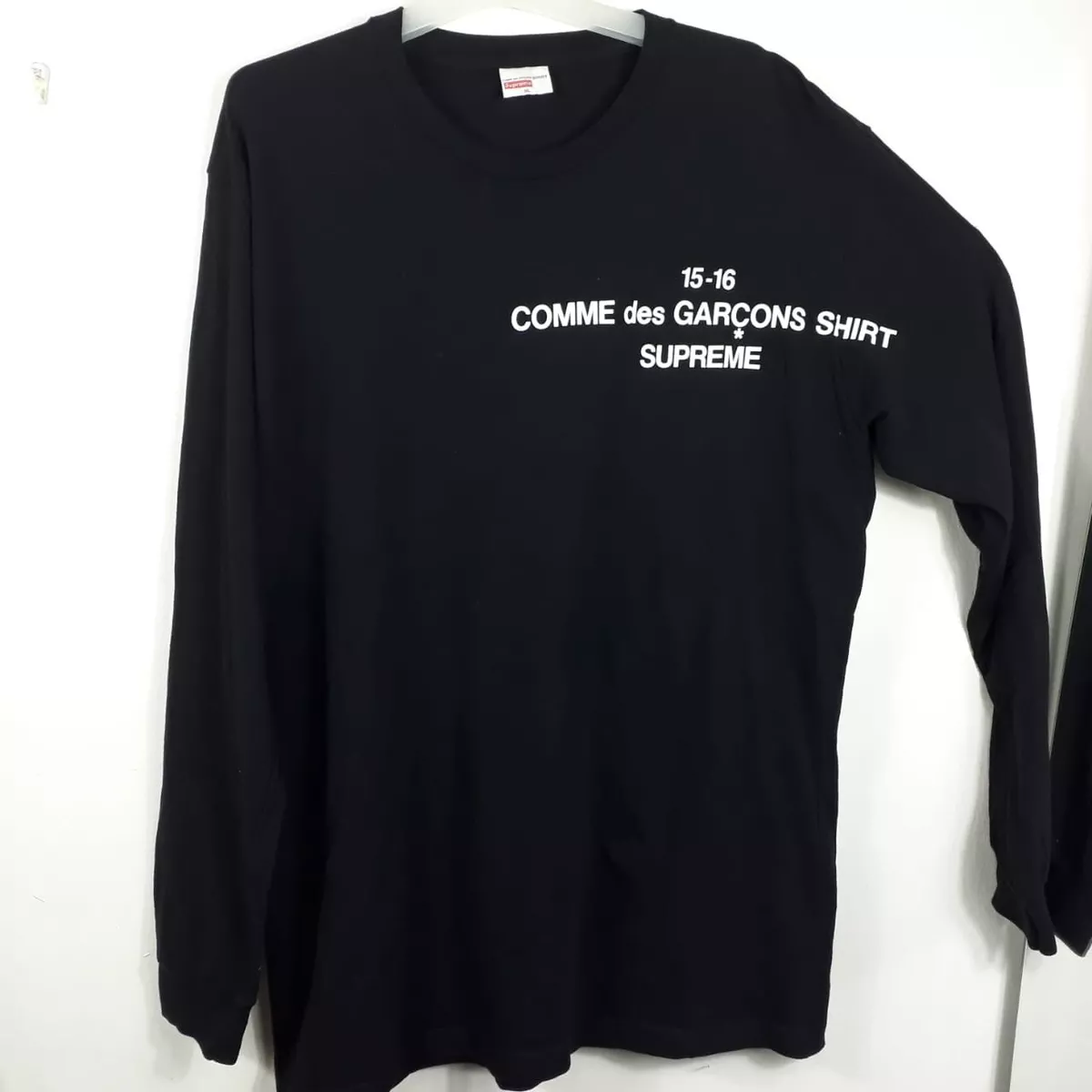 FW15 SUPREME x COMME des GARÇONS Long Sleeve T-Shirt CDG Streetwear Authentic Og