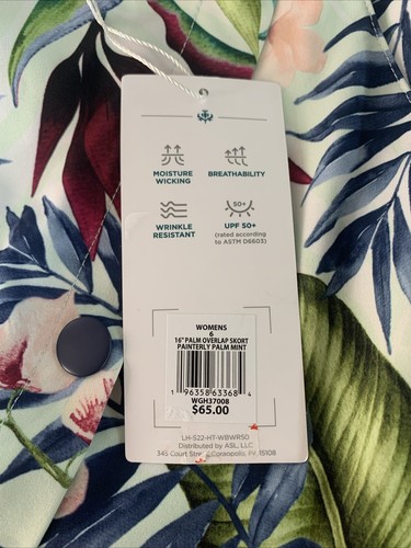 Lady Hagen Women's 16” Palm Overlap Golf Skort, Palm Mint, Size 6 NWT MSRP $65 - Bild 9 von 12