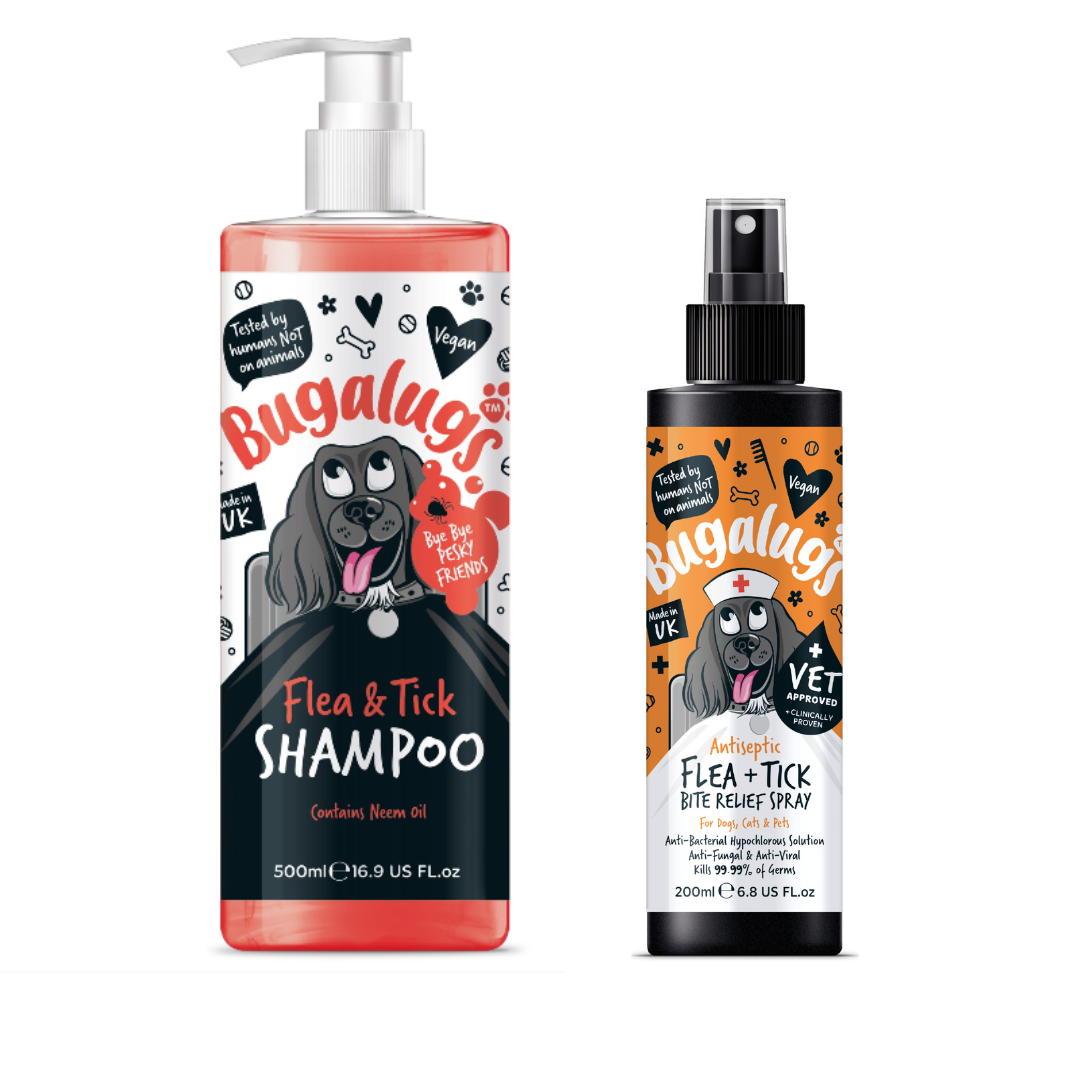 Bugalugs Bundle Flea, Ticks Mites Dog Shampoo Flea Tick Bite