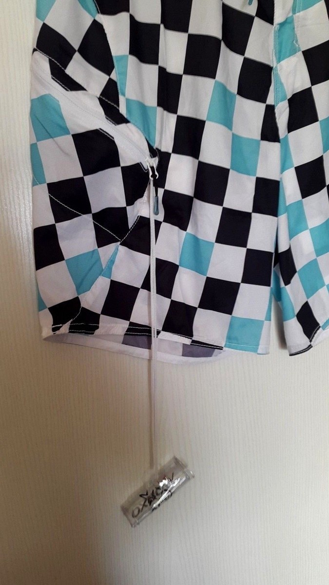 Short De Bain Oxbow Boardshort D1-Tahara - Taille W32, Couleur Turquoise/white/noir, Polyester