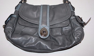 New Genuine Coach Gray Leather Hobo Legacy Purse Bag Handbag K0869