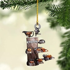Personalized Name Arborist Ornament for Xmas 2022, Customized Chainsaw Ornament