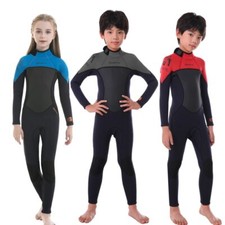 Girls Thick Swimsuit Boys Neoprene Surf Wetsuit 2.5mm Underwater Free DivingSuit