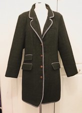 Jack Murphy Dublin 1922 Dark Green & Lavender Wool Coat Size 18 Chest 40 Inch