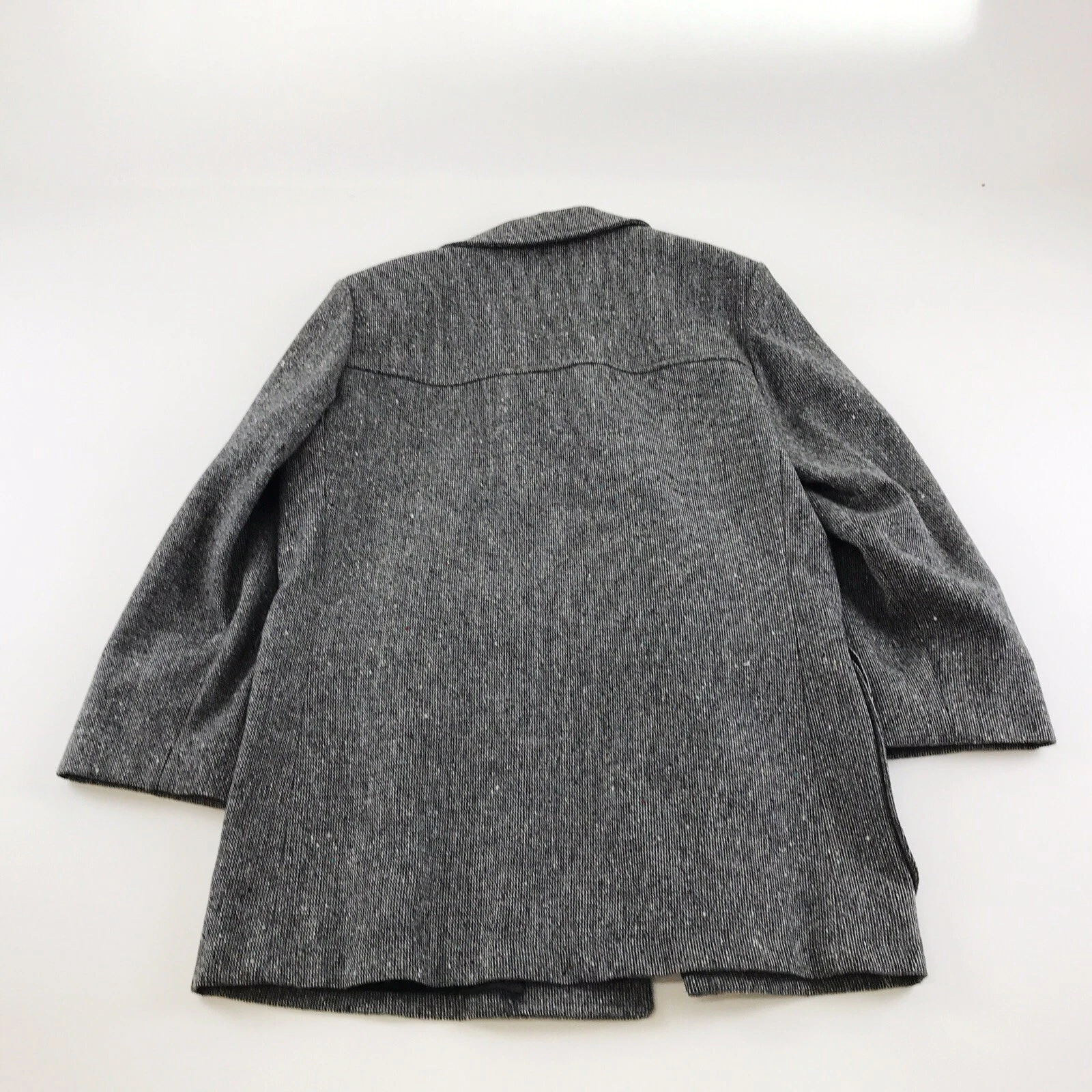burton top coat tweed wool pockets sport euc jacket
