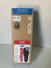 Sole active wide medium mens 6.5/ womens 8.5 red insoles new