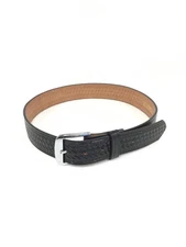 NEW Dutyman 1521 Full Grain Leather Black Belt Size 30 W/Chrome Buckle FREE SHIP