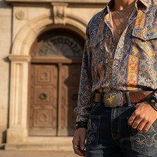 Men / Women Belt Buckle Antique Silver Metal Western 3D Rodeo Gold Bull Rider