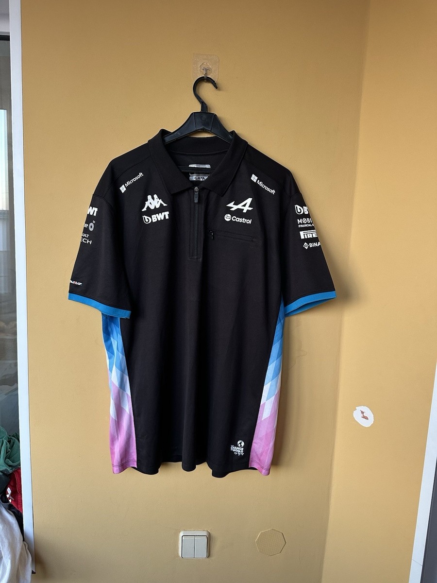 ALPINE 2024 F1 TEAM 1/4 ZIP RACING GREW POLO SHIRT JERSEY KAPPA FORMULA MENS
