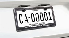 Stingray Corvette Carbon Fiber License Plate Frame Premium Carbon Fiber