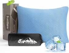 Travel  Camping Cooling Memory Foam Pillow for Backpacking AirplanesSmall Pi...