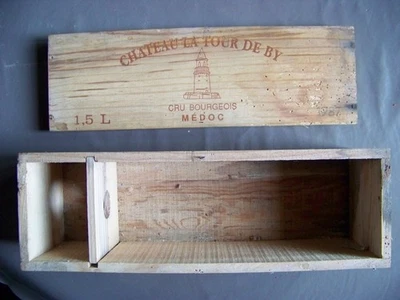 Caisse bois magnum vin de Bordeaux** - Photo 1/2