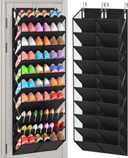 UVIAHOMI Over the Door Shoe Organizer 30-Pair Clear Hanging Rack Closet Storage