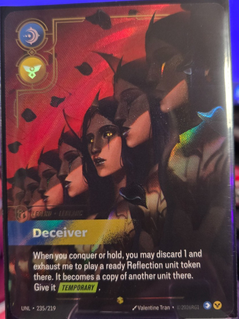 Riftbound UNLEASHED Deceiver Leblanc Legend OVERNUMBERED 235/219