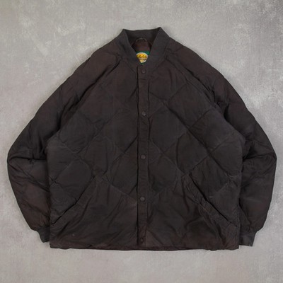 Vintage 90s Quilted Down Puffer Jacket 2XL Men's Brown Outdoor