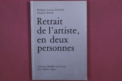 307946 Philippe Lacoue-Labarthe RETRAIT DE L'ARTISTE, EN DEUX PERSONNES Edition