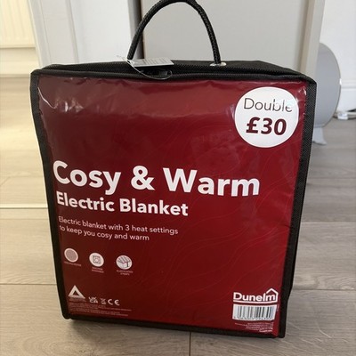 Dunelm Cosy & Warm Heizdecke doppelt 3 Heizstufen weich