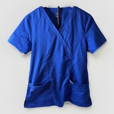 Cherokee Authentic Workwear Size Small Electric Blue Scrub Top