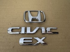Free Shipping Oem 2001-2005 Honda Civic Oem Ex Rear Trunk Emblem Set Badge 01-05