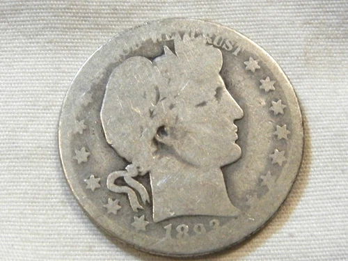 1893 O liberty barber silver half dollar coin