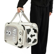 Travel Pet Carrier, Pet Bag for Cats Dogs with Wheels, Pet Trolley Bag Beige