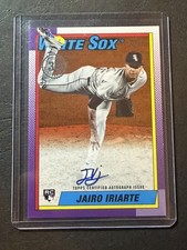 2025 Topps Update Jairo Iriarte RC Auto #14/25 1990 35th Anniversary White Sox