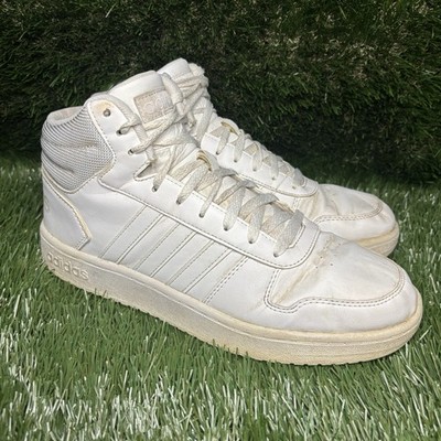 US Mens Size 10.5 - Adidas Hoops 2.0 Men's Mid Basketball Shoes White/Gray