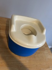 Sgabello a gradini Fisher-Price vintage 1987 sedia vasino allenamento plastica blu