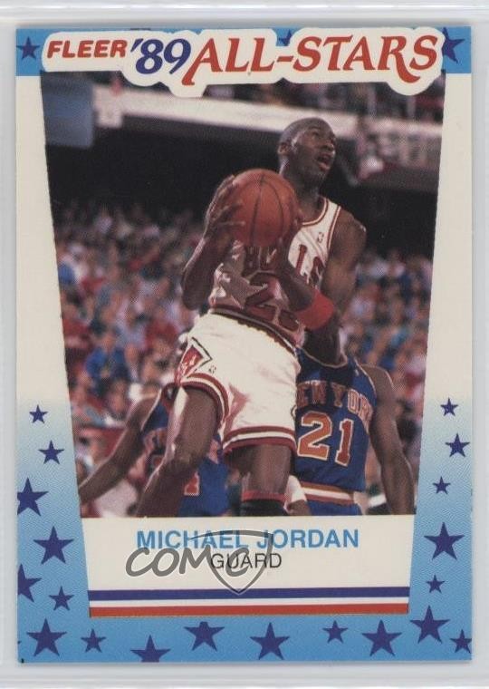 1989-90 Fleer All-Stars Stickers Michael Jordan #3 HOF 1qd1