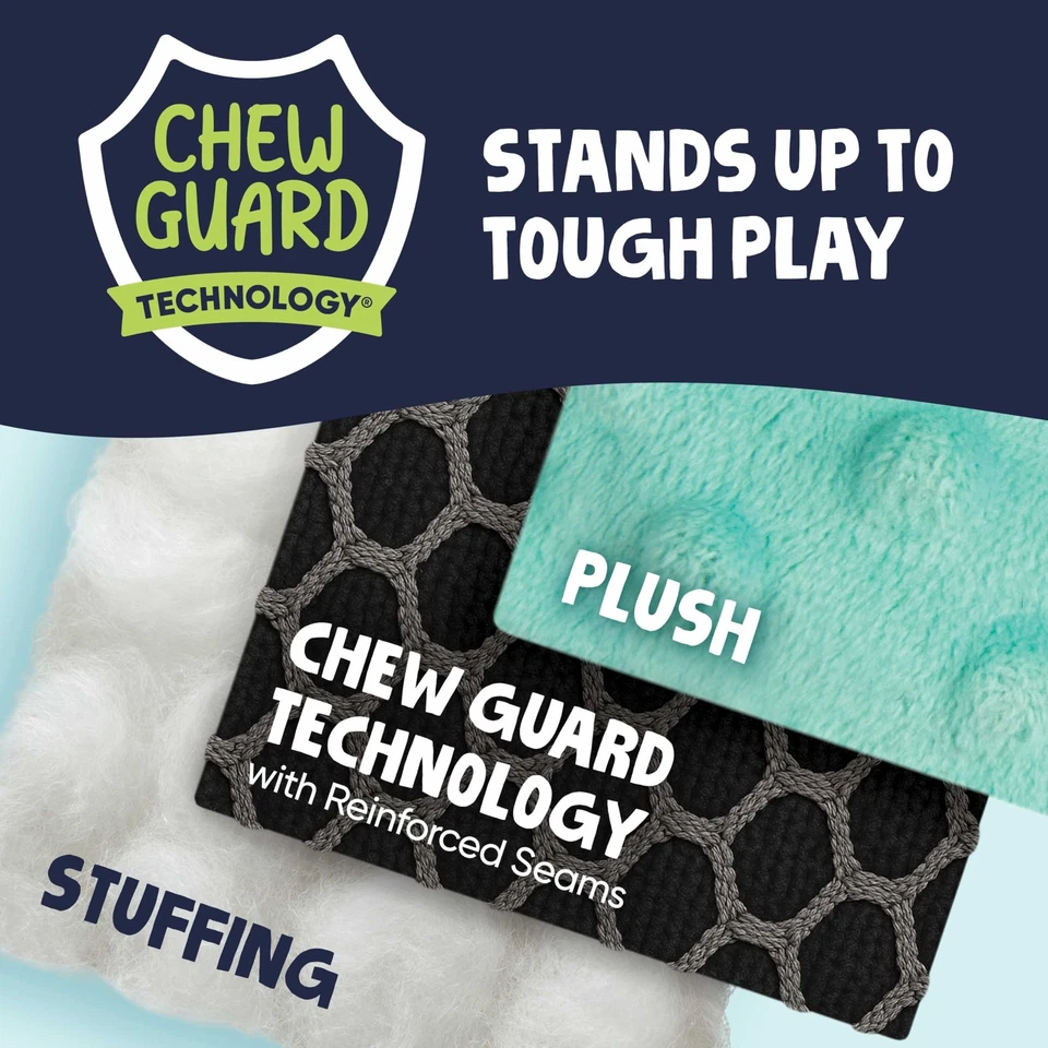 Juguete de peluche chirriante para perros Dinos con tecnología de protección masticable, tela duradera... Foto 4 de 4