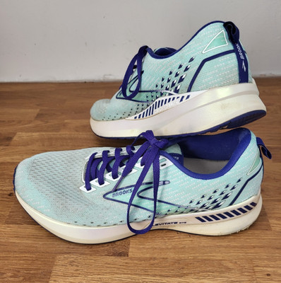 Brooks Levitate GTS 5 StealthFit Damen-Laufschuhe Größe 7,5 lila türkis