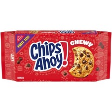 CHIPS AHOY Chewy Chocolate Chip Cookies, Party Size, 26 oz Pack of 1 , Red