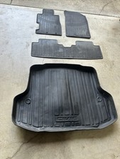 01-05 Honda Civic Black Rubber Floor Trunk Mats Oem Complete Set Factory 01-05 Honda Civic Black Rubber Floor Trunk Mats Oem Complete Set Factory